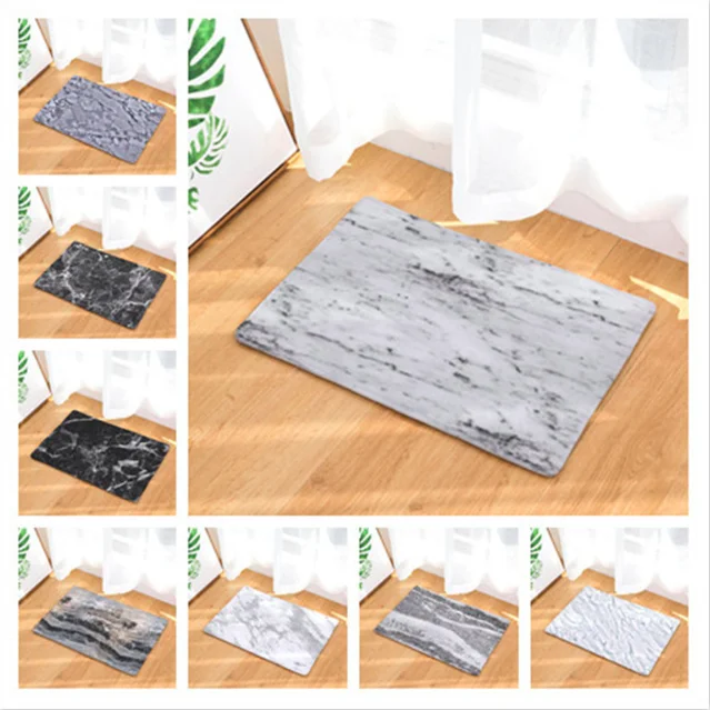 

Marble Pattern Doormat Bath Kitchen Carpet Decorative Anti-Slip Mats Room Car Floor Bar Rugs Door Home Decor Gift