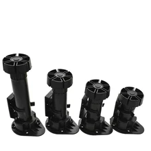 4 шт. регулируемые по высоте ножки для мебели резиновые ножки пластиковые ножки для стола для дивана шкафа подставка для ног мебельные аксессуары