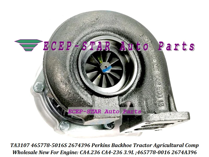 TA3107 465778 465778-5016S 2674A396 2674396 465778-0016 Turbo For Perkins Backhoe Tractor Agricultural Comp CA4.236 CA4-236 3.9L (3)