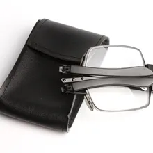 Модная мужская обувь из ультра-светильник Для женщин Для мужчин тонкий металлический складные очки для чтения мини складные очки для чтения с Чехол диоптрий+ 1,00-+ 4,00