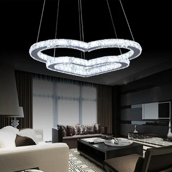 

LED 40W k9 Crystal fashion contemporary and contracted heart-shaped LED crystal chandelier Dining-room lamp bedroom light
