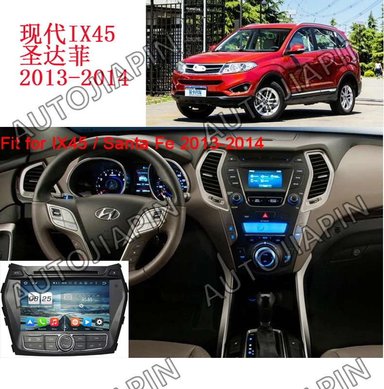 Discount AUTOJIAPIN 9" Android 6.0 car  stereo RADIO GPS navi for HYUNDAI IX45 2013 SANTAFE  WIFI 3G MAP camera mirror link 3