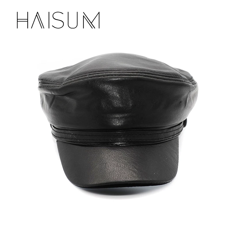 Кепка унисекс из натуральной кожи ягненка модель Cs43 2018 года|military hat|military hats capswomens