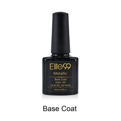 Elite99 10 мл металлический зеркальный эффект УФ-Гель-лак стойкий металлический золотой цвет Лак для ногтей лак для ногтей маникюр - Цвет: Base Coat