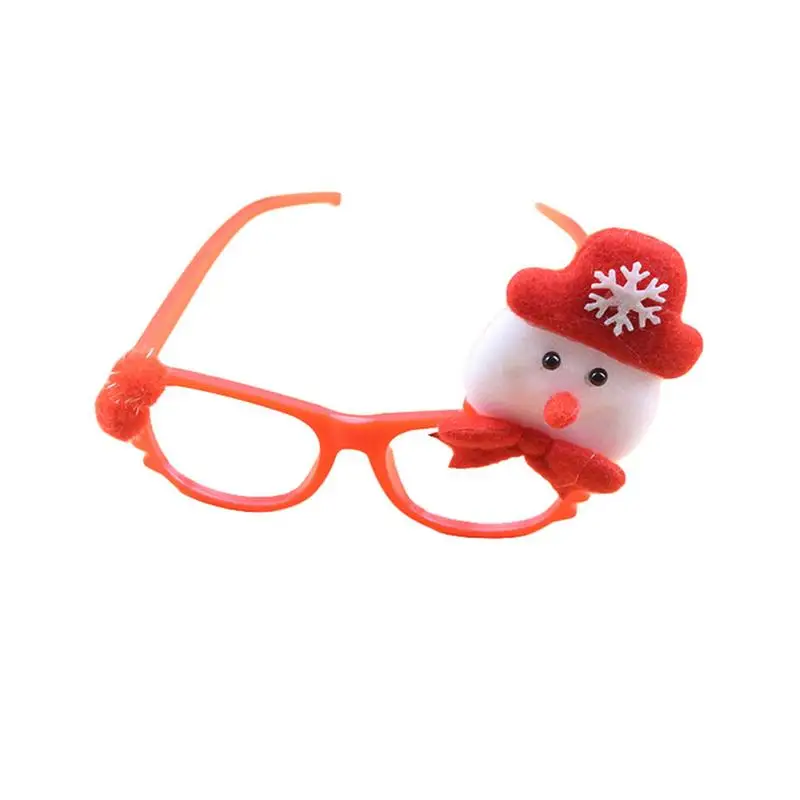 Плюшевые Санта Клаус очки Детские Рождественские мультфильм очки игрушки Пластик декоративные очки кадр Подставки для фотографий - Цвет: Red