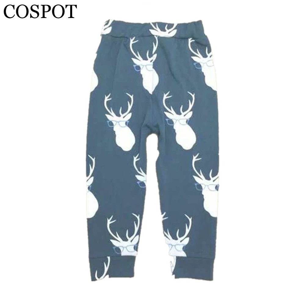 Baby Boys Christmas Long Pants Autumn Spring Cotton Pants for Kids