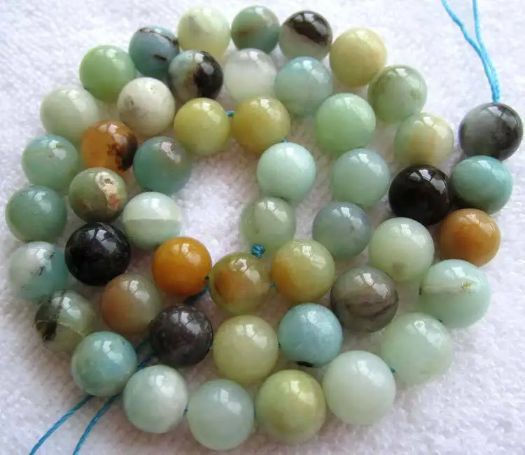 

wholesale 48pcs,8mm Natural Amazonite Round loose beads ,Min.Order $10, provide mixed wholesale for all items !