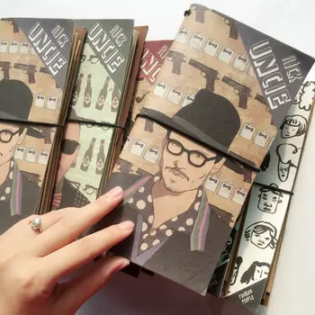 

Fashion man PU Leather Cover Traveler's notebook Diary Book Exercise Composition Notepad Gift Stationery Office girl