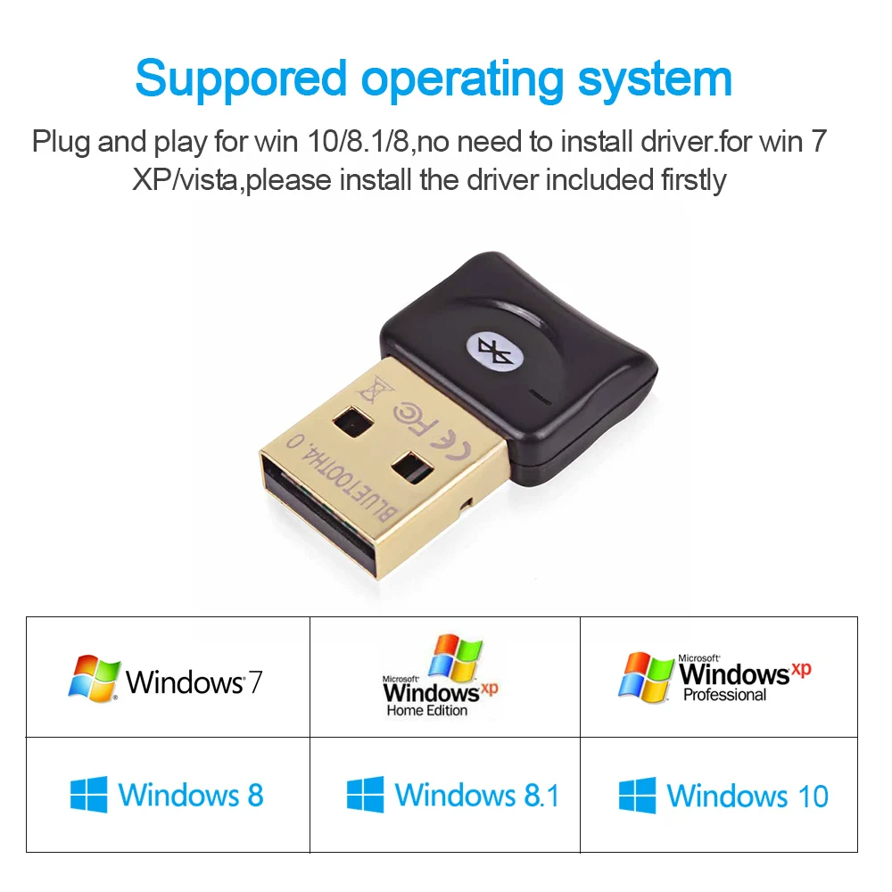 Bluetooth адаптер USB Bluetooth 4,0 ключ для компьютера динамик ПК Беспроводная мышь Bluetooth приемник USB Bluetooth адаптер