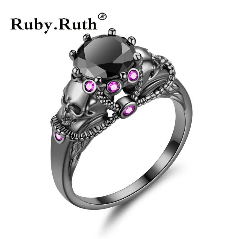 de cristal de circón con Punk para mujer, joyería de moda, regalo de boda y Día de San Valentín|Anillos| - AliExpress