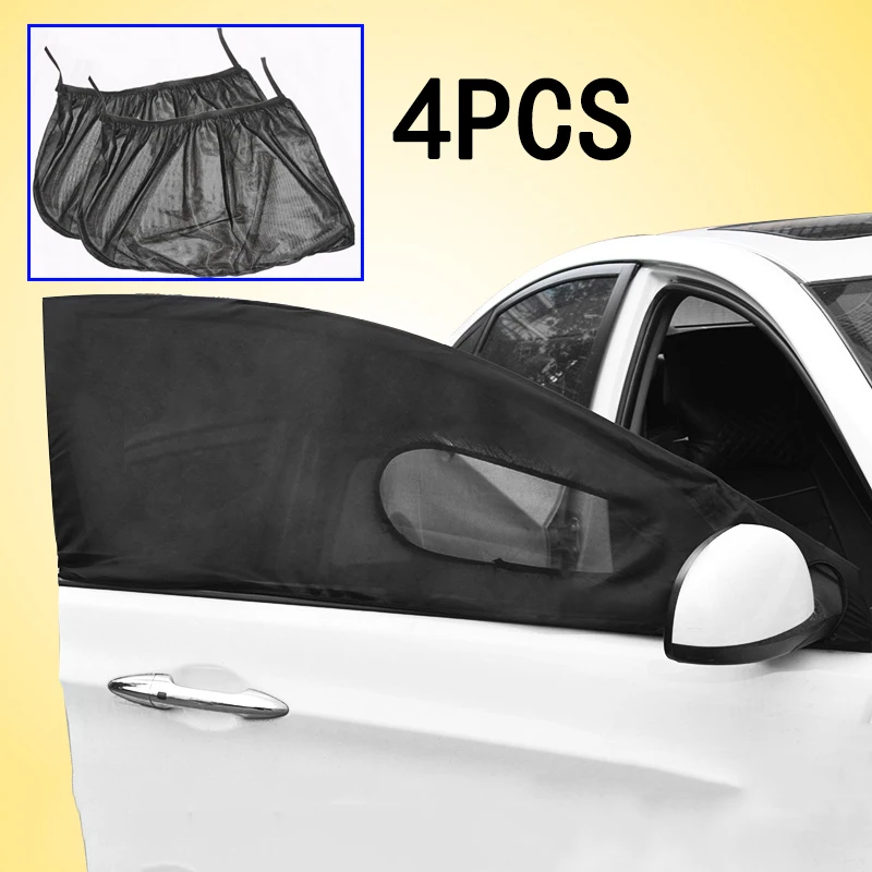 

4pcs Auto Car Side Window Sun Visor Shade Mesh Cover Shield SUVs UV Protector