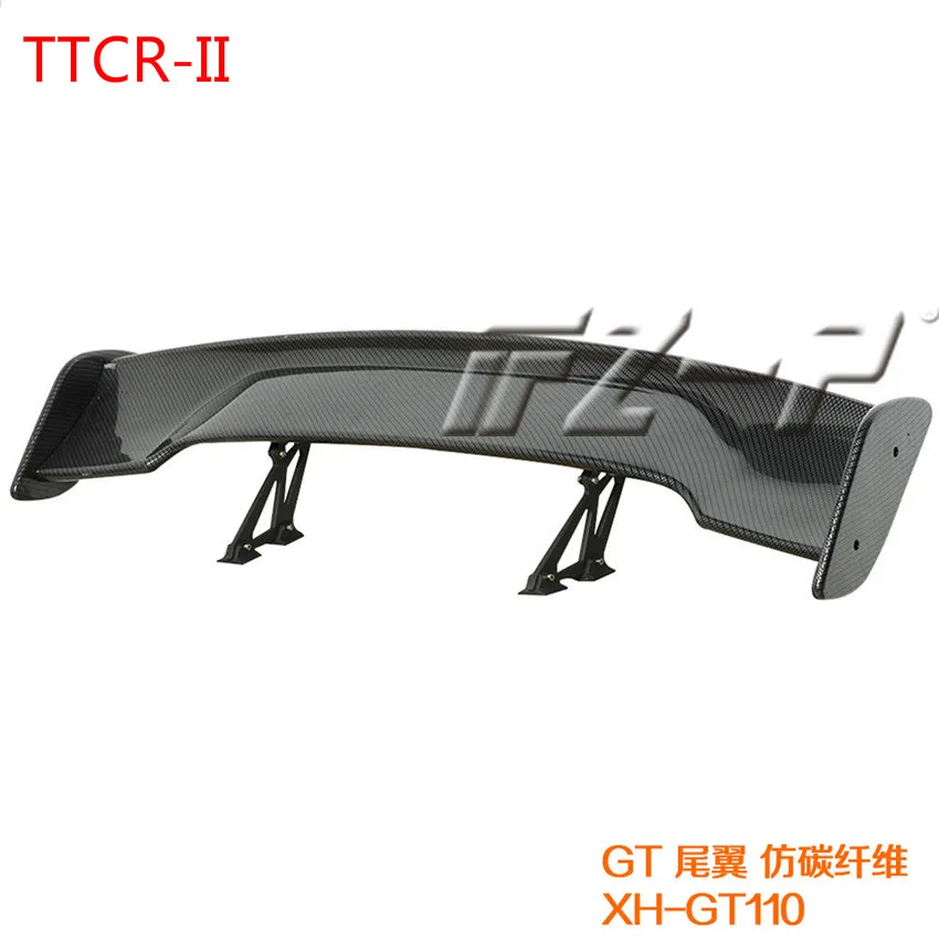 Car Tail Exterior Trim 145CM ABS Spoilers GT Carbon Fiber Tail Wing Wing Racing Sedan Wings Car styling