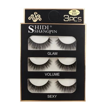 

SHIDISHANGPIN Mink Eyelashes Natural thick Eyelashes 3D Mink Hair False Eyelashes extension Makeup Kit for maquiagem cosmetic