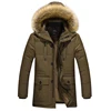 drop shipping Men Thick Warm Winter Jacket Men Long Parka Solid Casual Fur Hooded Men Winter Coat Father's Gift Overcoat LBZ15 ► Photo 3/6