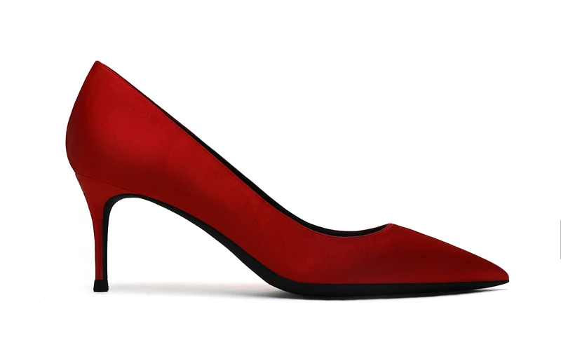 Брендовая обувь; шелковые женские вечерние туфли-лодочки на тонком высоком каблуке для работы; модные пикантные женские туфли с острым носком; цвет красный, черный, зеленый, синий; E0042