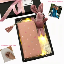 Акция 1 шт на заказ бумажник с коробкой кукла фото как свадьба Подружка невесты уникальные персонализированные подарки наборы