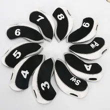 10 шт. утюги для гольфа Шлем железная клюшка голова Защитная крышка для игры в гольф клуб крышка аксессуары для гольфа 12 цветов на выбор