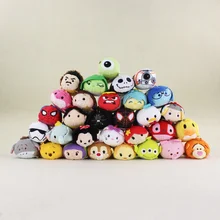 33 Styles Tsum Tsum Mini princess The Little Mermaid princess inside out plush keychain pendant plush