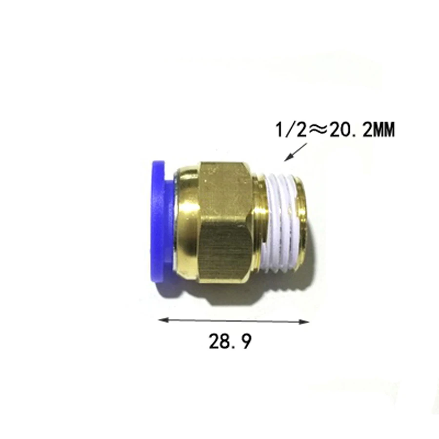 DN6 1/" 1/4" 3/" 1/2" 3/" BSP Мужской x 4/6/8/10/12/16 мм шланг латунь Нажмите, чтобы подключить один сенсорный фитинг Быстрый пневматический