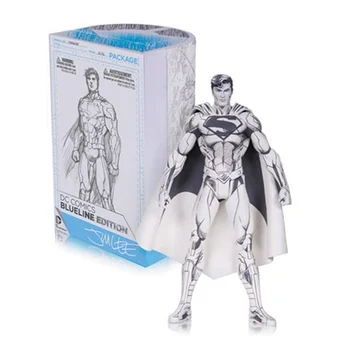 

20CM DC Sketch Version Black White SDCC Superman Figurine Dolls Toys PVC Action Figure Collection Model Toy H618