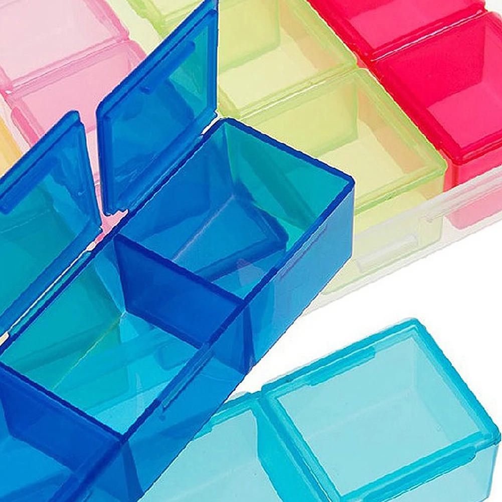 Органайзер для бижутерии 21 отделение на неделю|nail storage case|nail casenail box case |