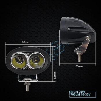

MAHAQI 2PCS 3Inch 12V 24V 6500K 20W Waterproof Round LED Angel Eyes Light Bar Offroad Car Boat led Work Light Hot Sale
