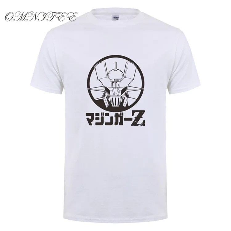 Летняя мужская футболка аниме мазингер Z Футболка мужская повседневная хлопковая футболка с короткими рукавами забавная футболка с героями мультфильмов Мужская футболка OT-933