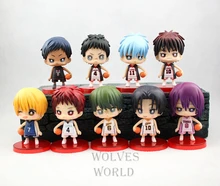 9pcs/set Kuroko’s Basketball Anime mini Action Figures PVC brinquedos Collection Figures toys for christmas gift with Retail box
