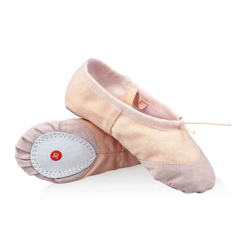 Kinderen Meisjes Katoenen Canvas Split Soft Sole Ballet Slippers Volwassenen Gymanstics Dans Schoenen Wit Zwart Rood Beige Roze Schoenen