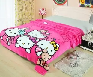 

Baby Kids Hello Kitty Blanket Coral Fleece Blanket On The Bed Soft Fleece Blanket Hello Kitty Quilt Picnic Blankets