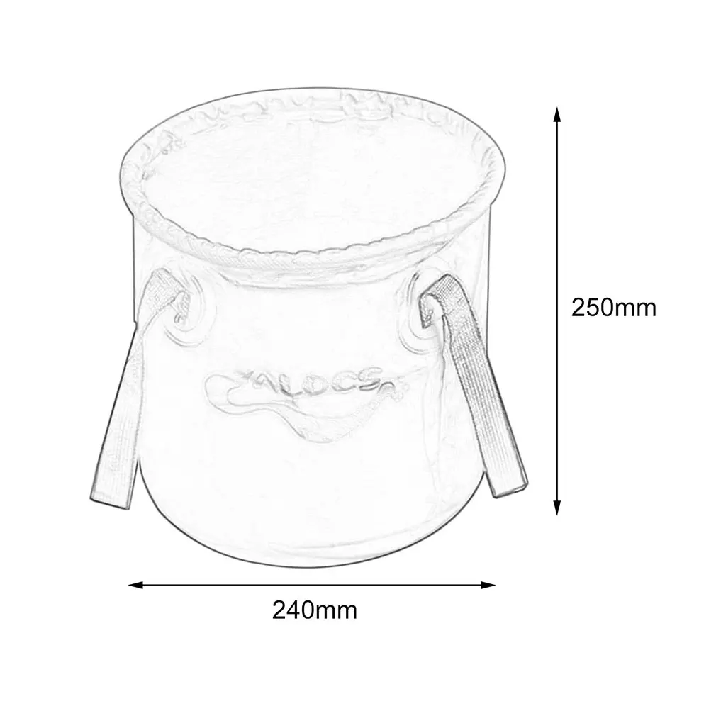 Alocs 11L plegable al aire libre cubo de agua portátil soporte plegable de pesca barril de almacenamiento de alimentos Camping senderismo bolso nuevo