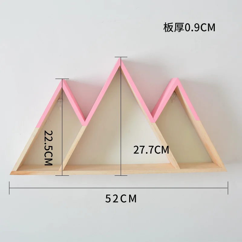 Скандинавский стиль хранения INS настенная подвесная книжная полка деревянная девушка сердце Снежная горная стойка детская рамка органайзер для игрушек