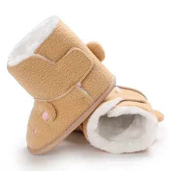 

Girl Boots Winter Warm Cute Little Mouse Princess Baby Soft Bottom Toddler Walking Shoes for newborns