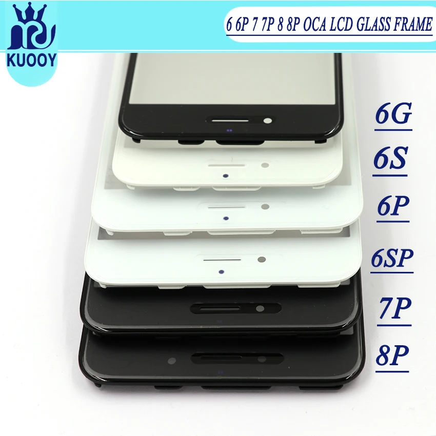 Новые 3 в 1 Touch Панель для iPhone 5/5S/6/6 S/7/8 плюс спереди Стекло объектив + рамка ободок