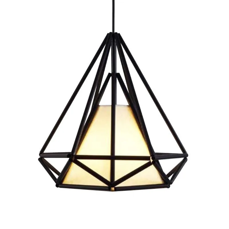 

Diamond Himmeli Pendant Lights Black Iron Art Birdcage Pendant Lamp Suspension For Living Room Bedroom Lighting Fixtures PL321