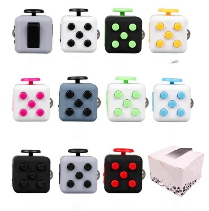 

Hand Spinner Fidget Cube With Button Anti Irritability Toy Stress Relief for Adults and Children 12 Fidget Vinyl Desk Toy 11Type