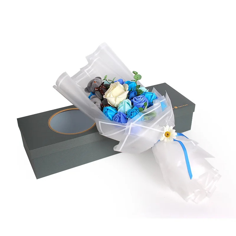 gift decoration wrap crafts paper half clear waterproof clear flower wrapping paper