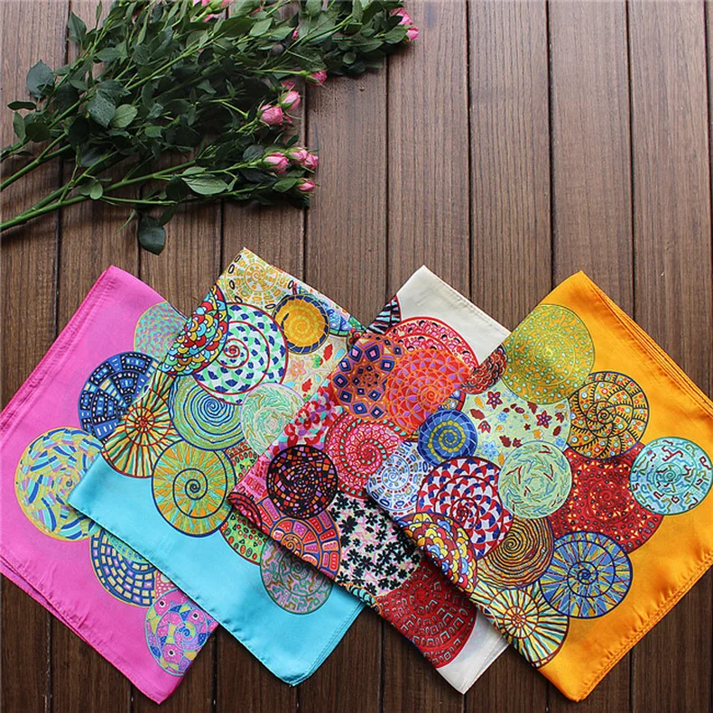 

60*60cm Butterflies Fluttering Men and Women's Professional Silk Scarves Silk Head Scarf Luxury Steinkrik Ascot Graduation Gift