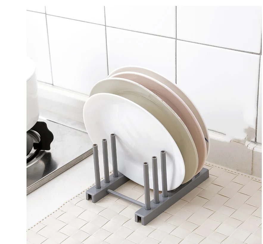 

Mini Kitchen Dish Holder Pot Lid Rack Spoon Shelf Pan Cover Stand Kitchen Organizer