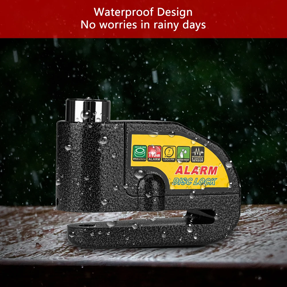 Tanie Wodoodporna rowerów Alarm motocyklowy blokady Bcycle dźwięk alarmu 110db zabezpieczenie przed kradzieżą kłódka akcesoria rowerowe