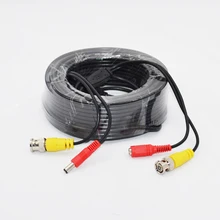 Кабели камеры наблюдения 40 м Чистый медный черный силовой кабель BNC+ DC порт для Безопасность цифровой видеорегистратор системы видеонаблюдения Аксессуары для видеокамеры
