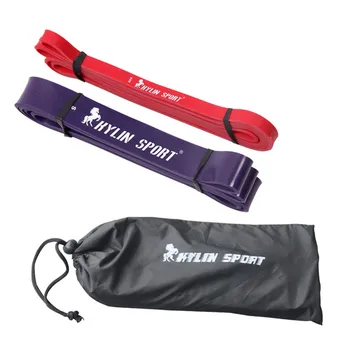 

Red and Purple combination Cheaper Natural latex 41" Strength Resistance Bands Pull Up Strengthen Muscles