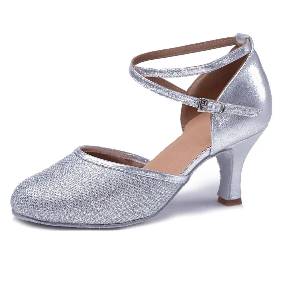 Обувь для танцев для женщин; Лидер продаж; брендовая Современная обувь для танцев; обувь для сальсы, бальных танцев, Танго, латинских танцев для девочек, женщин; - Цвет: Silver W    7cm