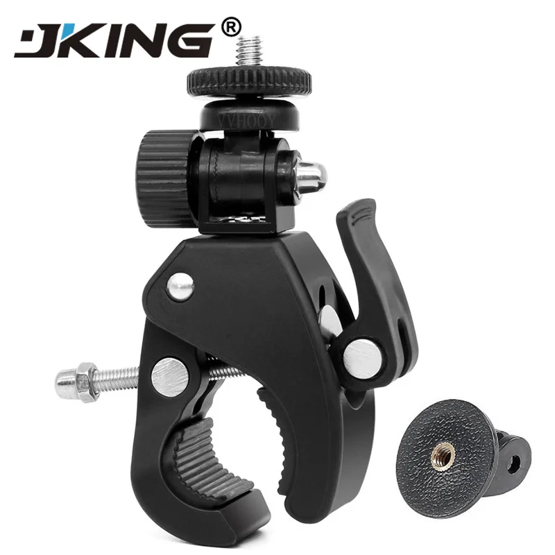 Bike Bicycle Motorcycle Handlebar Clamp Mount for Gopro Hero 5 6 4 SJCAM Eken Yi 4K Camera Holder Clip Go Pro Cycling Accessory |