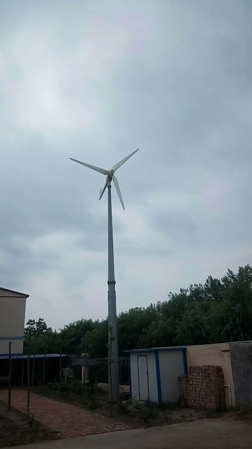 5KW 220V/380V Horizontal Wind Turbine Power Generator Wind Mill Yawing For  Home Use, For Grid Tie / Off-Grid Use