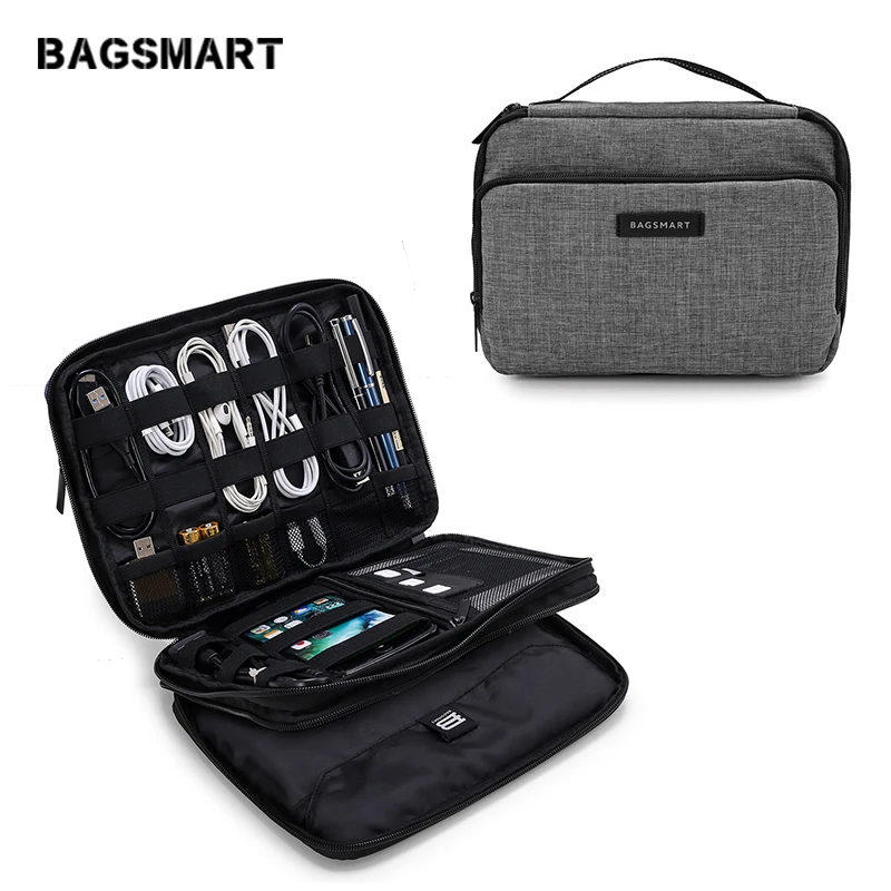 

BAGSMART Travel Electronic Accessories Bag Portable Large Capacity Organizer Water Resistant Travel Organize Bag for Electronics