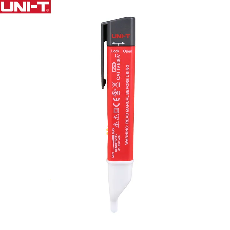 

UNI-T UT13B AC Voltage Detectors Non-Contact Stylus Auto Sense Test Pen 50V-1000V Adjustable Sensitivity Vibration Indicator