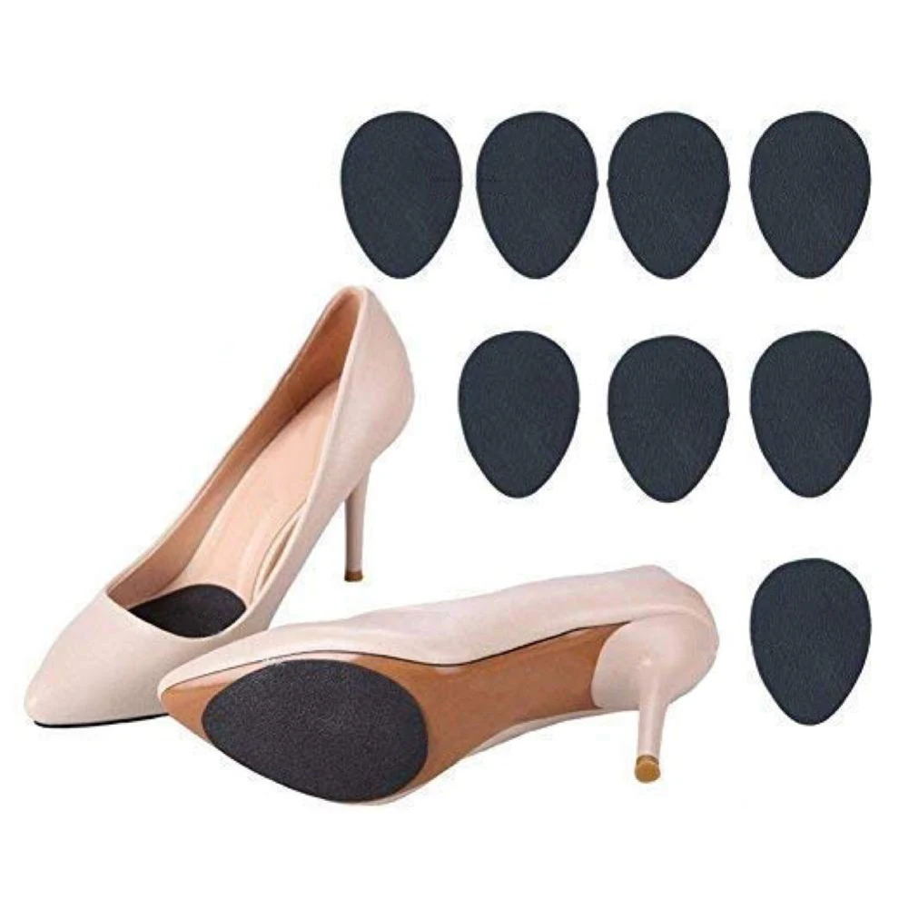 8Pcs Anti-slip Shoes Pads Stick on Bottom Adhesive Sole Rubber Sticker Protector Shoes Accessories