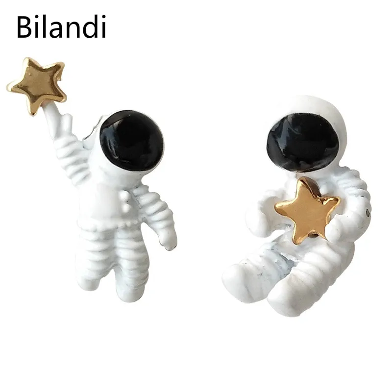 

s925 stud has asymmetrical spring ear ridges that mean women love earrings and space astronaut earrings