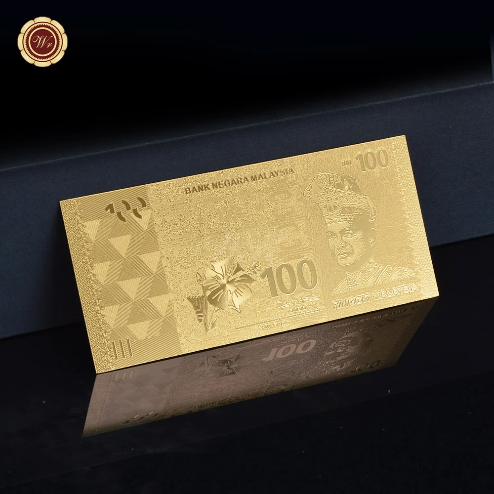 Malaysia Gold Plated Banknote 100 Ringgit Normal Gold Foil Paper Money Nice Business Gift For Collection Gifts Song Malaysia Housesgift Shred Aliexpress
